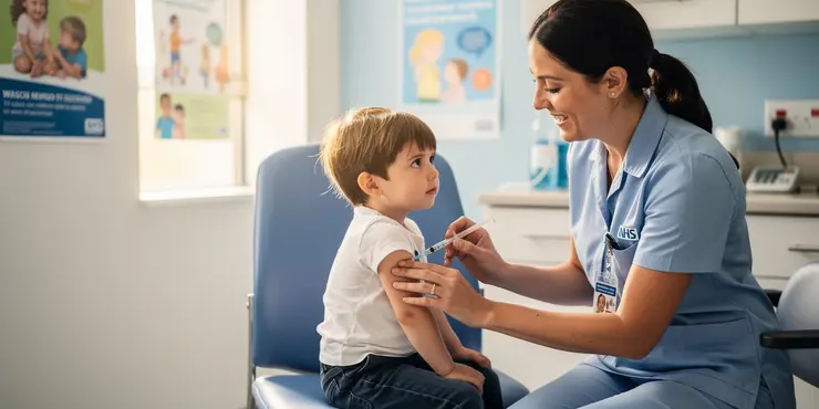 What is the current measles vaccination coverage in the UK?