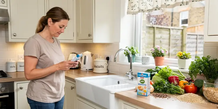 What is the ideal salt intake for someone with high blood pressure?