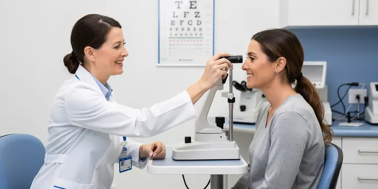 What is the normal range of intraocular pressure?