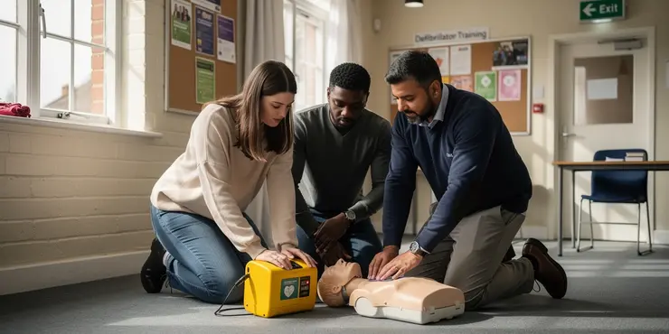 What is the role of a defibrillator in CPR?
