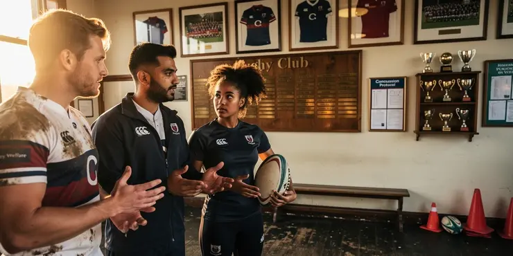 What support is available for rugby players who suffer concussions?