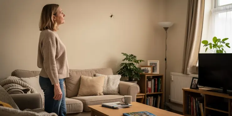 What types of spiders are commonly found in UK homes?