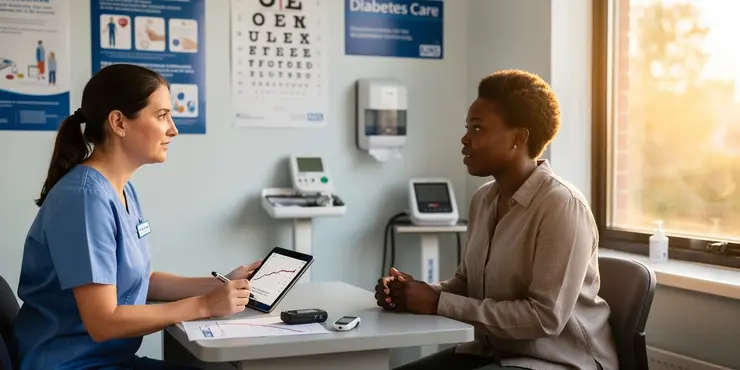 Who is eligible for NHS diabetes technologies eligibility access for continuous glucose monitoring?