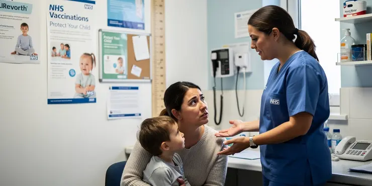 Why are vaccination rates declining in the UK?