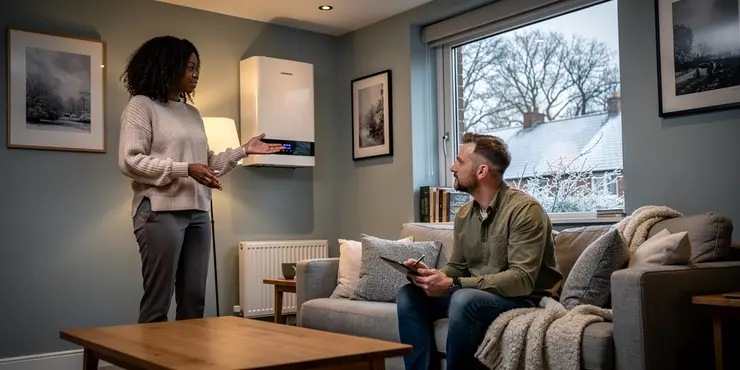 Why does the heat pump lower home energy bills approach save money in winter?