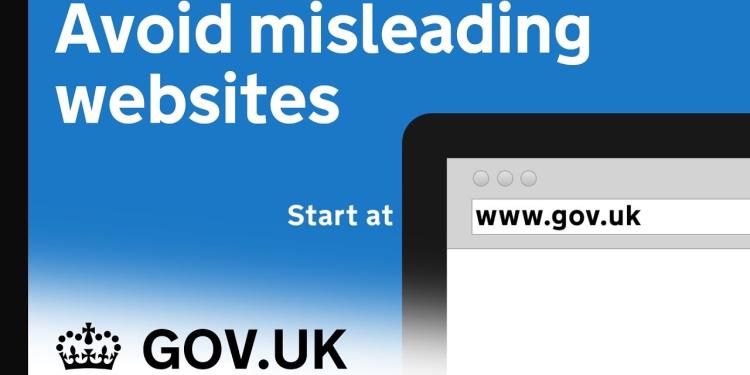 Avoid misleading websites by starting your search at GOV.UK