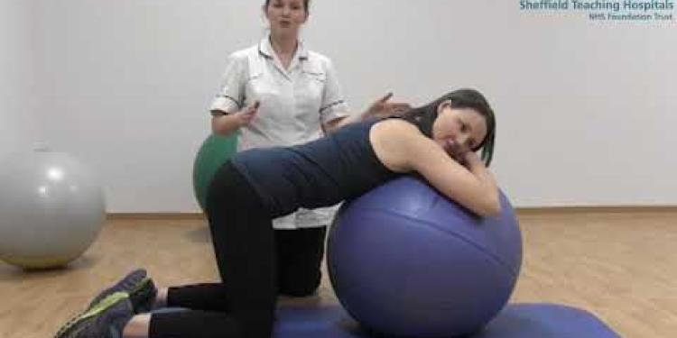 Mat and gym ball exercises with pregnancy related Pelvic Girdle Pain